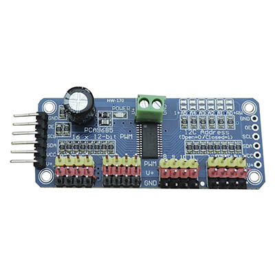 PCA9685 controlador de motor del servo PWM 16c/12pi - Haga click en la imagen para cerrar