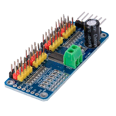 Controlador de servomotores con interfase I2C - Haga click en la imagen para cerrar