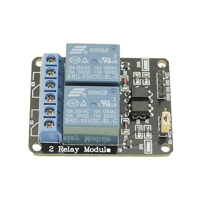 Módulo de relay de 5 V x 2 - Haga click en la imagen para cerrar