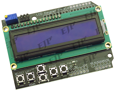 Blue 16×2 LCD with keyboard shield for Arduino