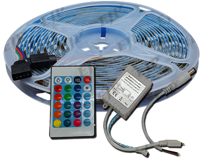 LED strip for outdoor use with remote control