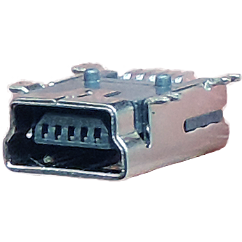 Conector USB-B mini hembra para montaje de superficie