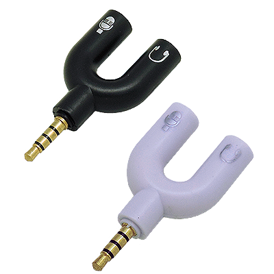Adaptador conector 3.5 mm a entrada de micrófono y audífono