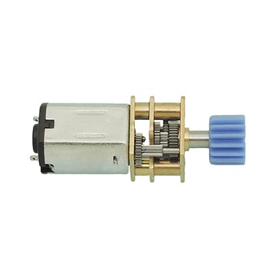 DC electric motor with gears