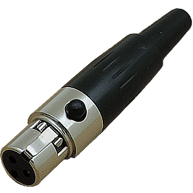 Mini XLR connector with 3 pins female
