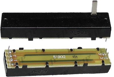 Stereo sliding potentiometer