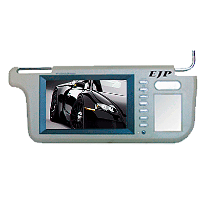 Sun visor with 7" LCD screen