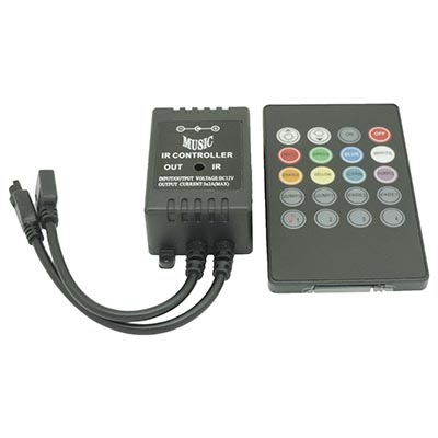 Control musical para cinta LED multicolor