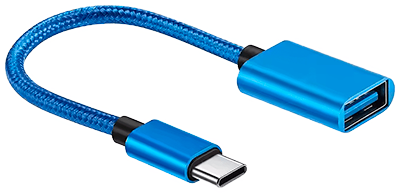 USB A female to USB C male OTG adapter