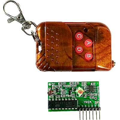 Kit de control remoto RF de cuatro canales - Haga click en la imagen para cerrar