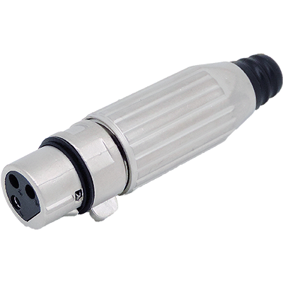 XLR female connector with 3 pins