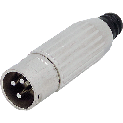 XLR male connector with 3 pins