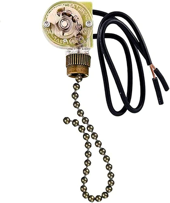 On-off and speed control ceiling fan pull chain switch